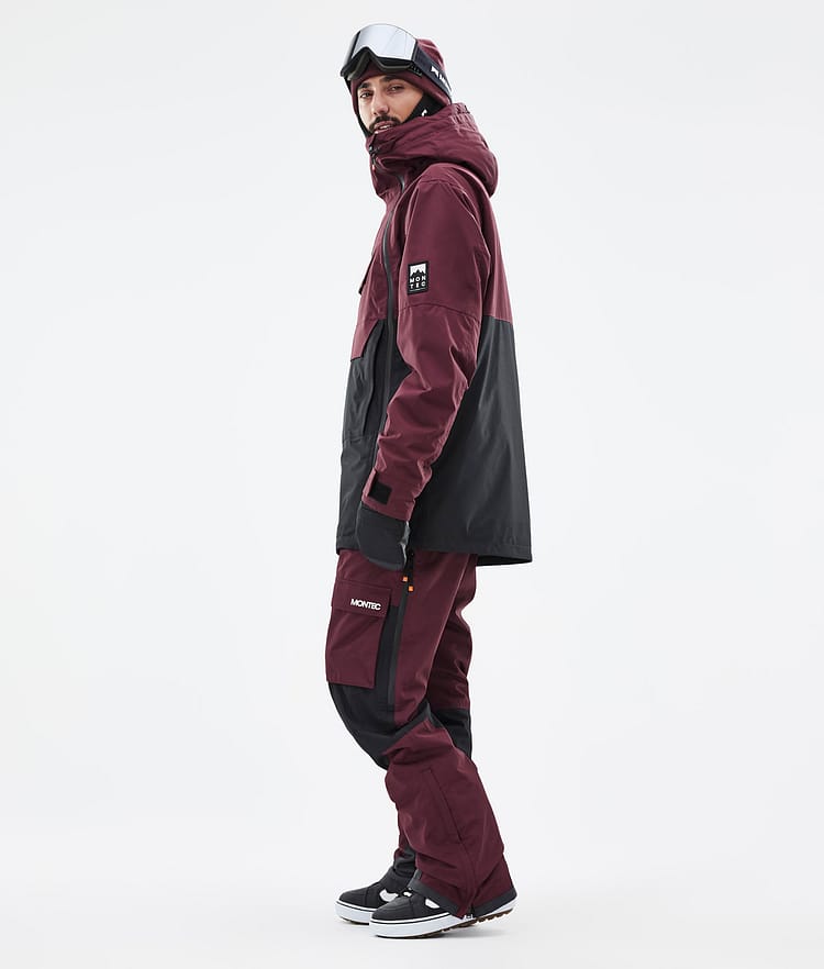 Montec Doom Snowboardjakke Herre Burgundy/Black, Bilde 4 av 11