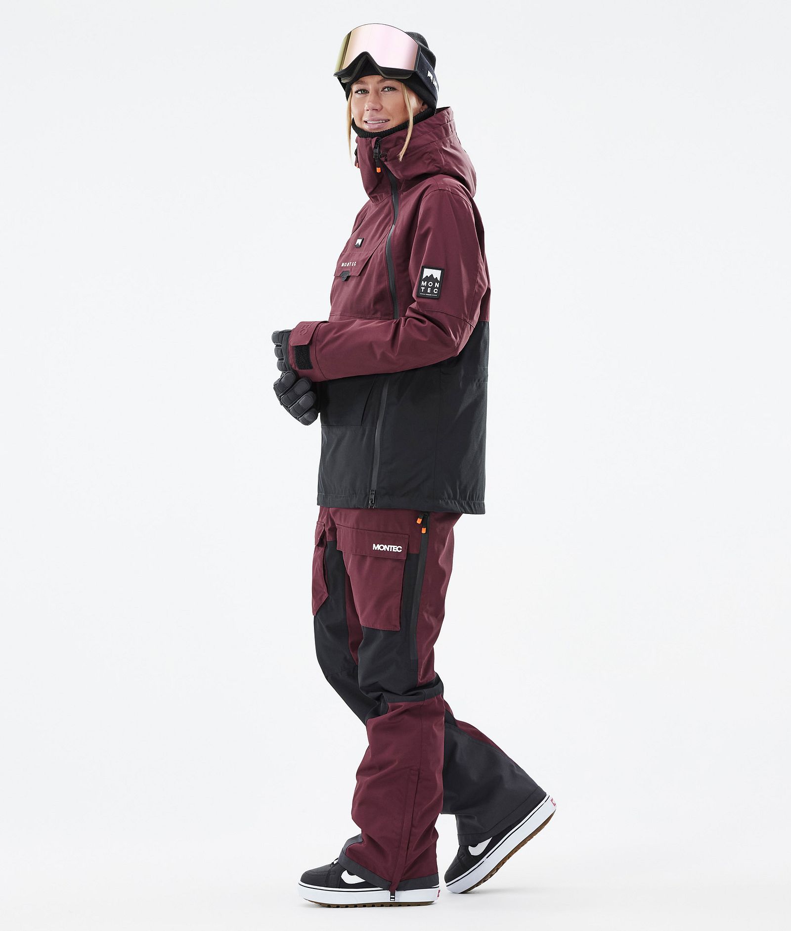 Montec Doom W Snowboardjakke Dame Burgundy/Black Renewed