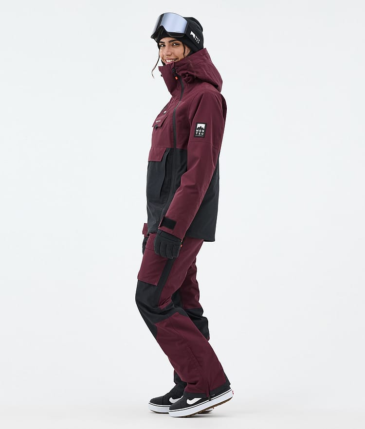 Montec Doom W Snowboardjakke Dame Burgundy/Black Renewed, Bilde 4 av 11