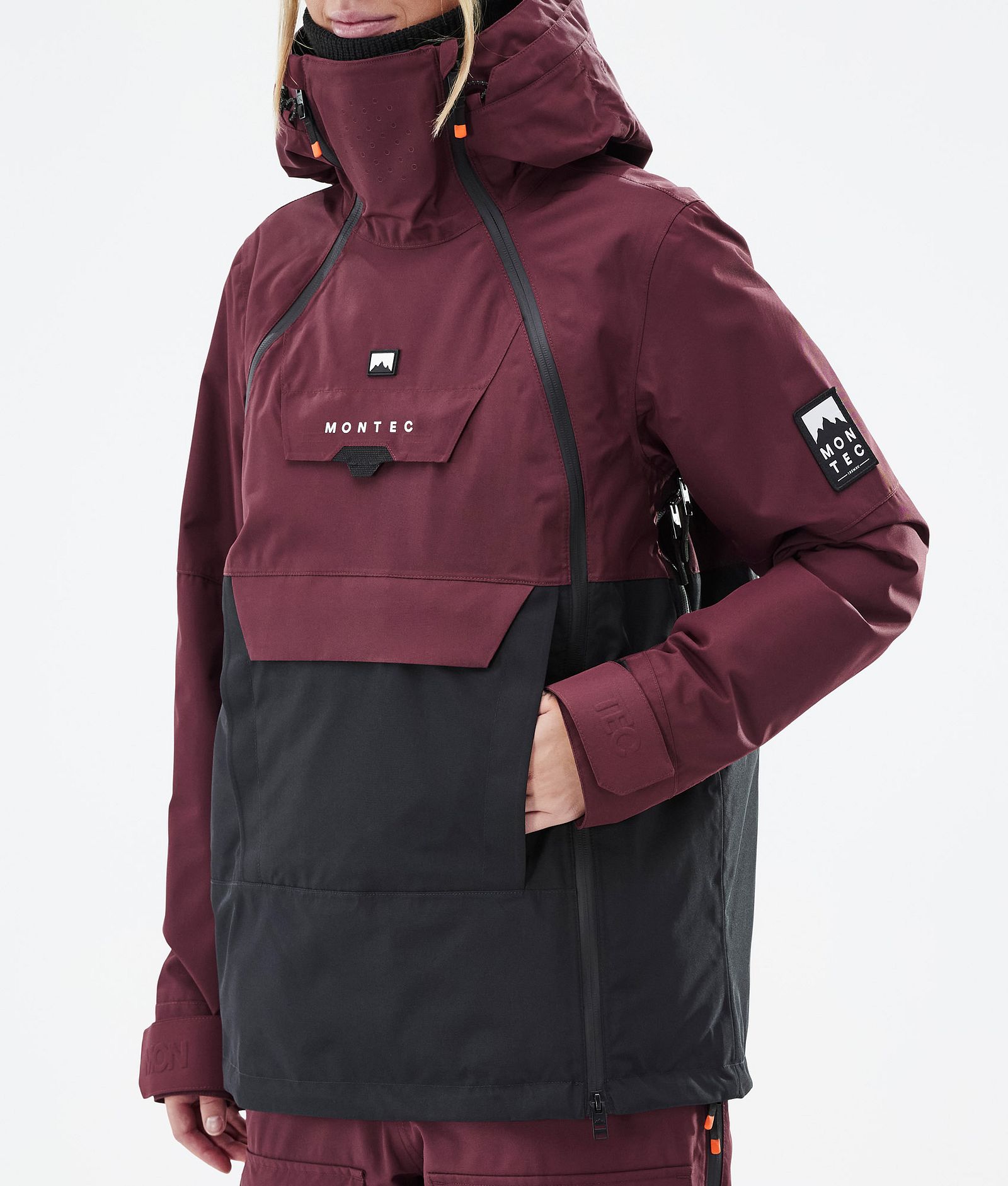 Montec Doom W Snowboardjakke Dame Burgundy/Black Renewed, Bilde 8 av 11