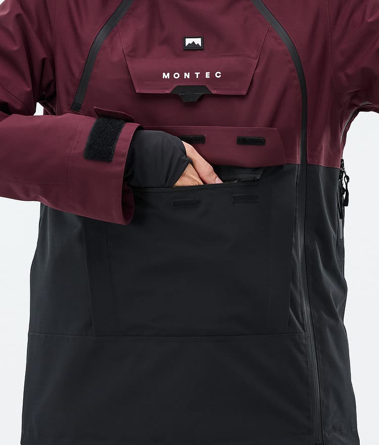 Montec Doom W Snowboardjakke Dame Burgundy/Black Renewed, Bilde 9 av 11