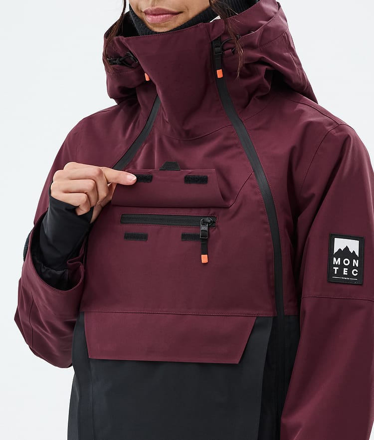 Montec Doom W Snowboardjakke Dame Burgundy/Black Renewed, Bilde 10 av 11