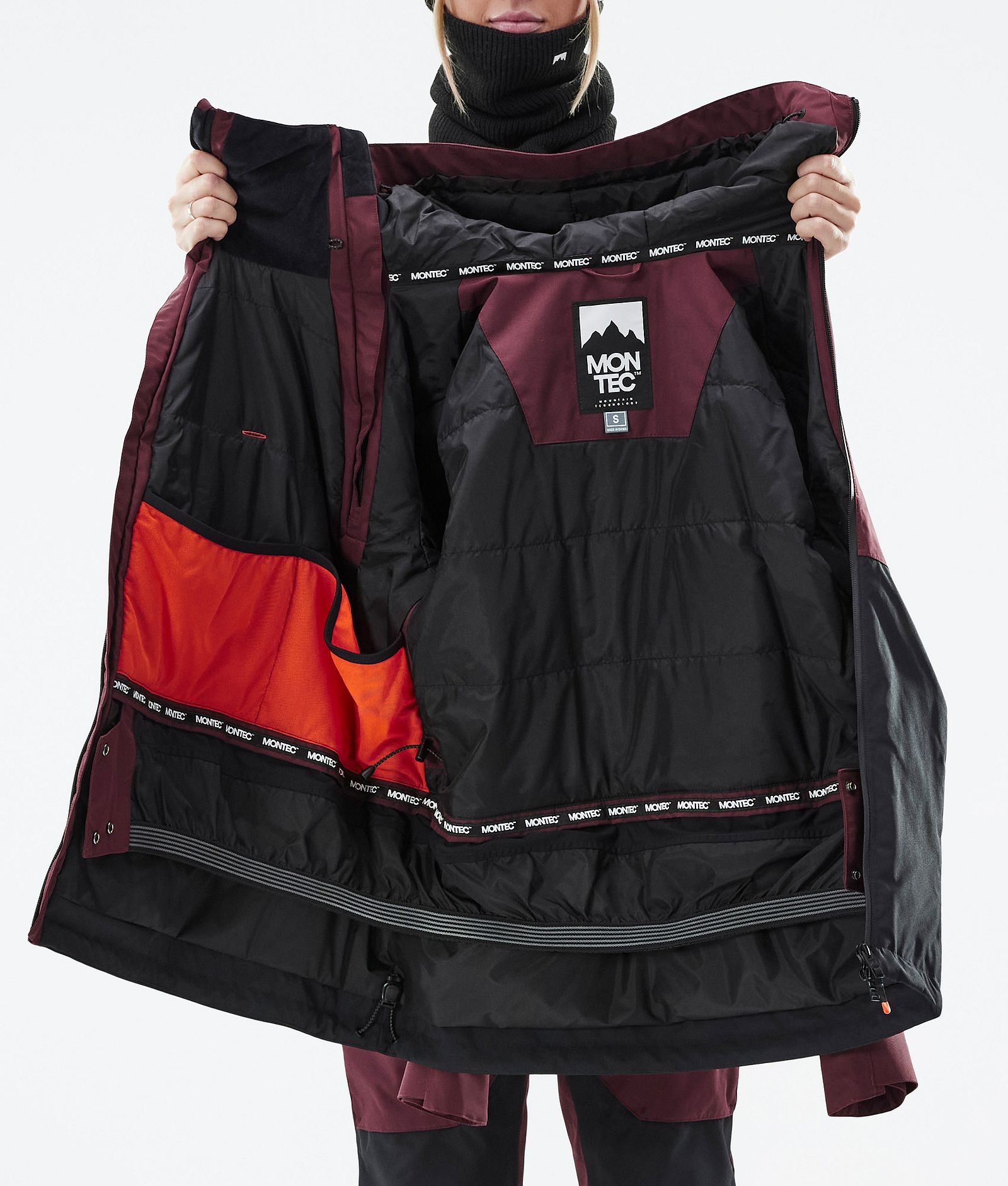 Montec Doom W Snowboardjakke Dame Burgundy/Black Renewed, Bilde 11 av 11