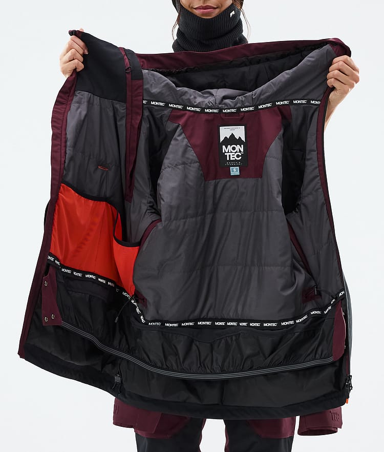 Montec Doom W Snowboardjakke Dame Burgundy/Black Renewed, Bilde 11 av 11