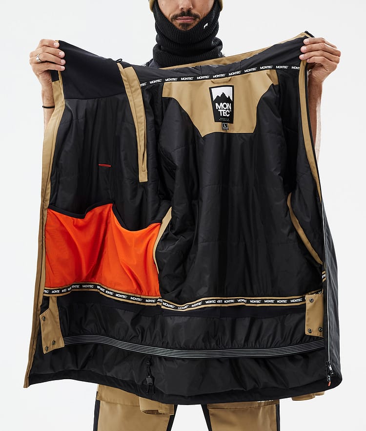 Montec Doom Snowboardjakke Herre Gold/Black, Bilde 11 av 11