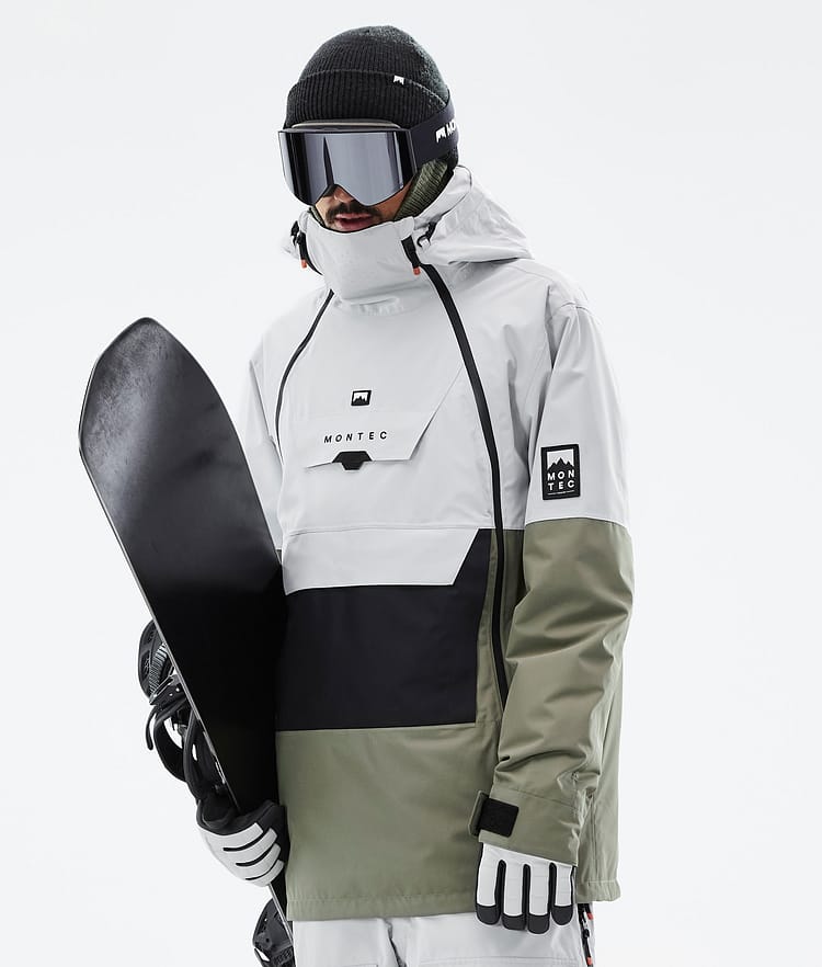 Montec Doom Snowboardjakke Herre Light Grey/Black/Greenish, Bilde 1 av 11