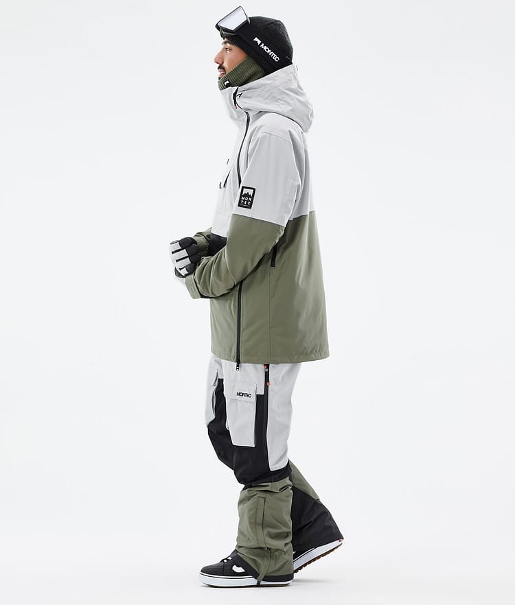 Montec Doom Snowboardjakke Herre Light Grey/Black/Greenish, Bilde 4 av 11