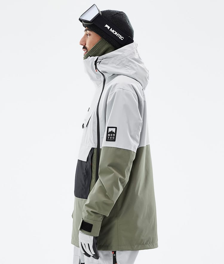 Montec Doom Snowboardjakke Herre Light Grey/Black/Greenish, Bilde 6 av 11