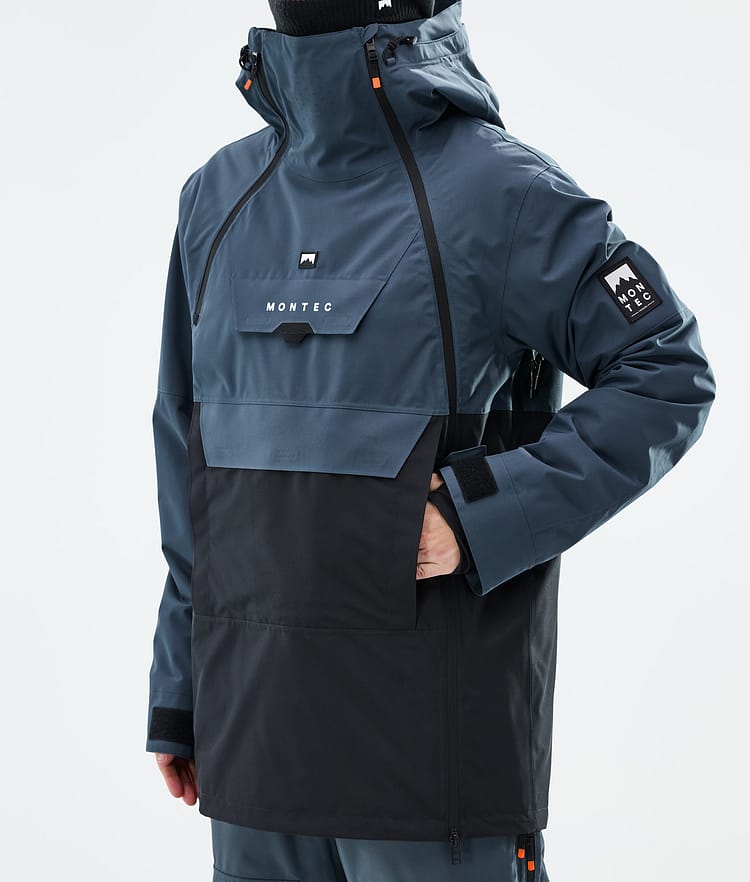 Montec Doom Snowboardjakke Herre Metal Blue/Black Renewed, Bilde 8 av 11