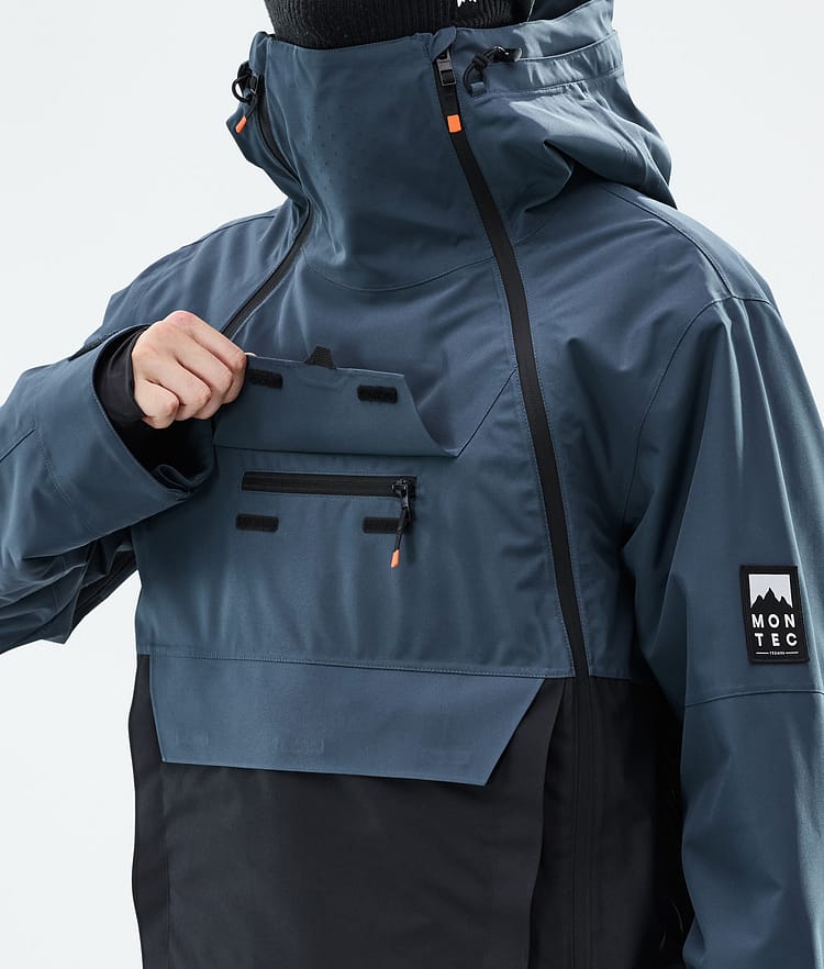 Montec Doom Snowboardjakke Herre Metal Blue/Black Renewed, Bilde 10 av 11