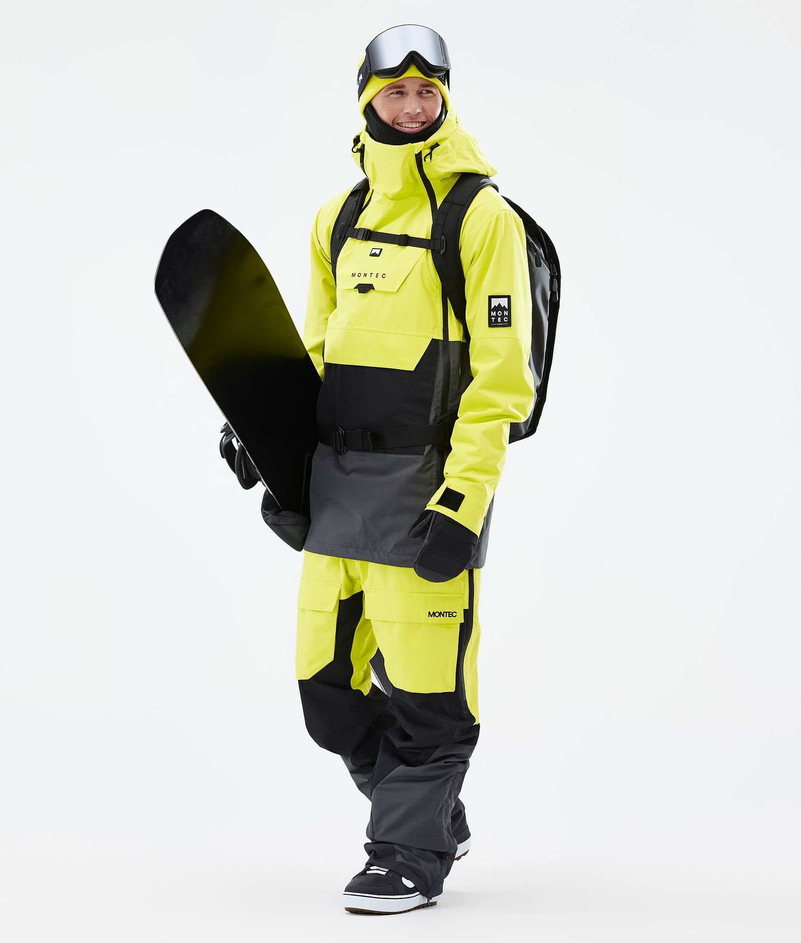 Montec Doom Snowboardjakke Herre Bright Yellow/Black/Phantom, Bilde 3 av 11