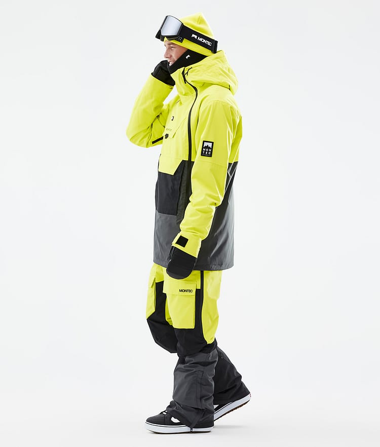 Montec Doom Snowboardjakke Herre Bright Yellow/Black/Phantom, Bilde 4 av 11