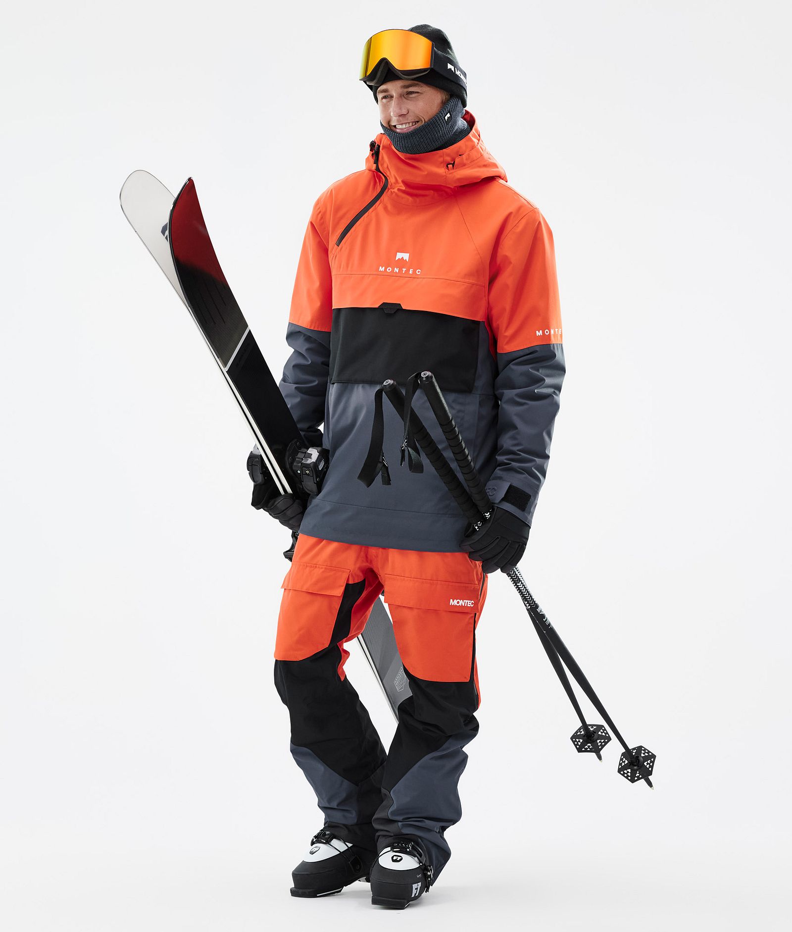 Montec Dune Skijakke Herre Orange/Black/Metal Blue, Bilde 3 av 9