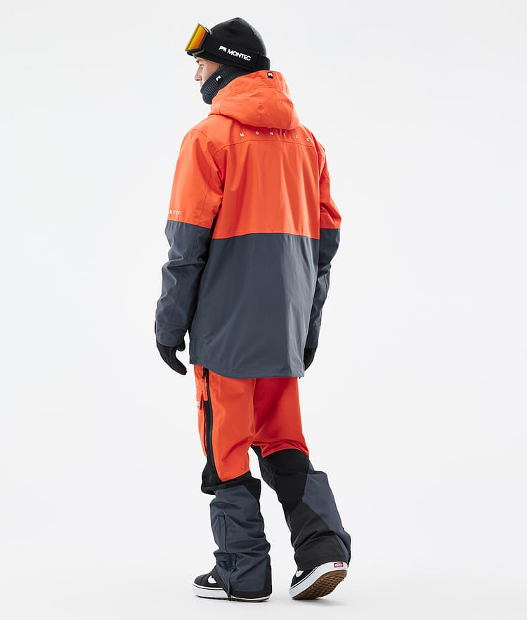 Montec Dune Snowboardjakke Herre Orange/Black/Metal Blue, Bilde 5 av 9