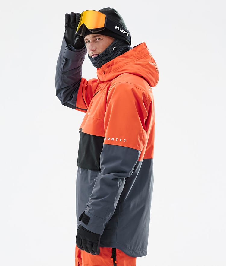 Montec Dune Snowboardjakke Herre Orange/Black/Metal Blue