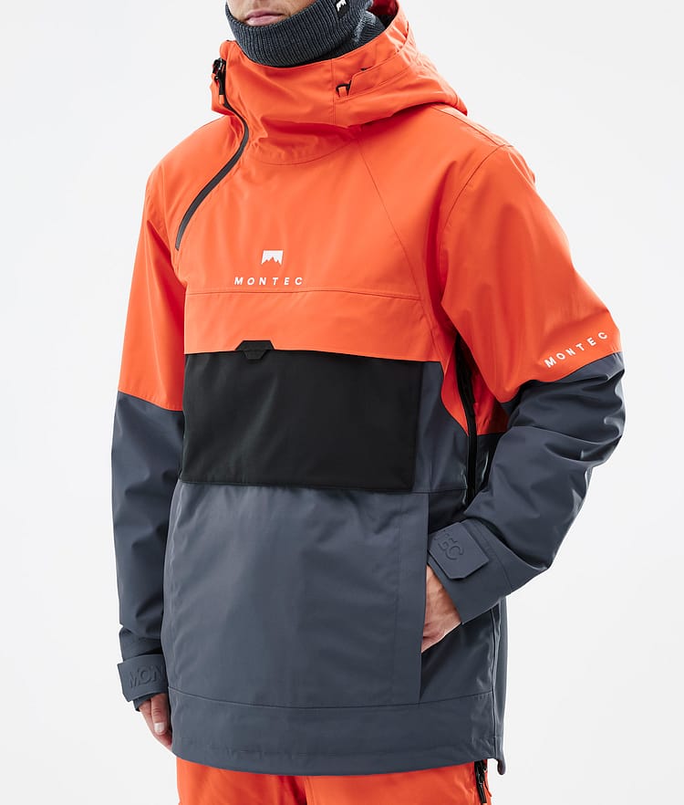 Montec Dune Skijakke Herre Orange/Black/Metal Blue, Bilde 8 av 9