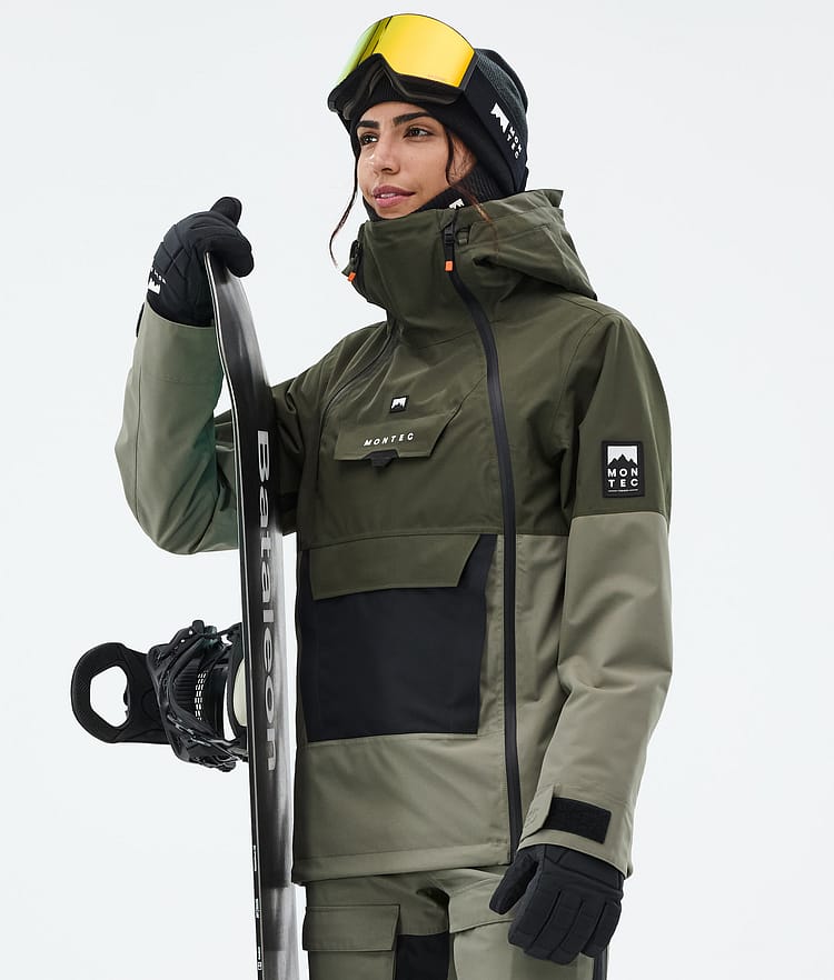 Montec Doom W Snowboardjakke Dame Olive Green/Black/Greenish Renewed, Bilde 1 av 11