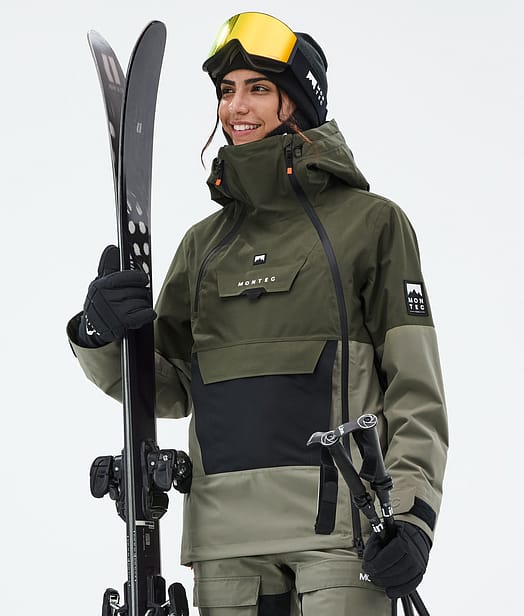 Montec Doom W Skijakke Dame Olive Green/Black/Greenish