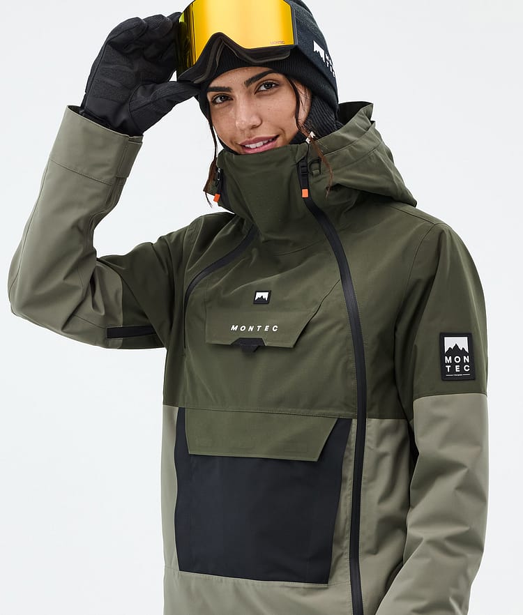Montec Doom W Snowboardjakke Dame Olive Green/Black/Greenish Renewed, Bilde 2 av 11