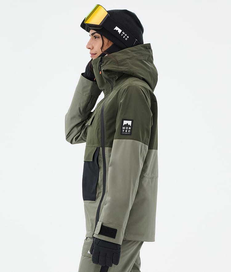 Montec Doom W Snowboardjakke Dame Olive Green/Black/Greenish Renewed, Bilde 6 av 11