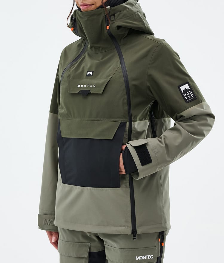 Montec Doom W Snowboardjakke Dame Olive Green/Black/Greenish Renewed, Bilde 8 av 11