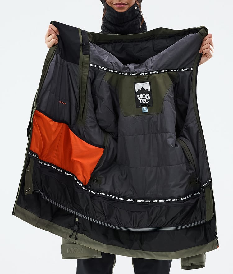 Montec Doom W Snowboardjakke Dame Olive Green/Black/Greenish Renewed, Bilde 11 av 11