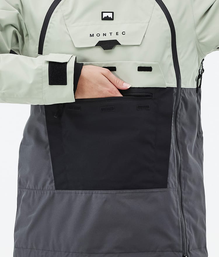 Montec Doom W Snowboardjakke Dame Soft Green/Black/Phantom, Bilde 9 av 11