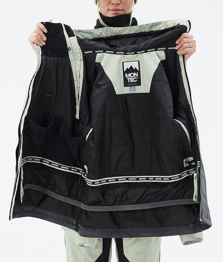 Montec Doom W Snowboardjakke Dame Soft Green/Black/Phantom, Bilde 11 av 11