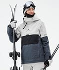 Montec Dune W Skijakke Dame Light Grey/Black/Metal Blue, Bilde 1 av 9