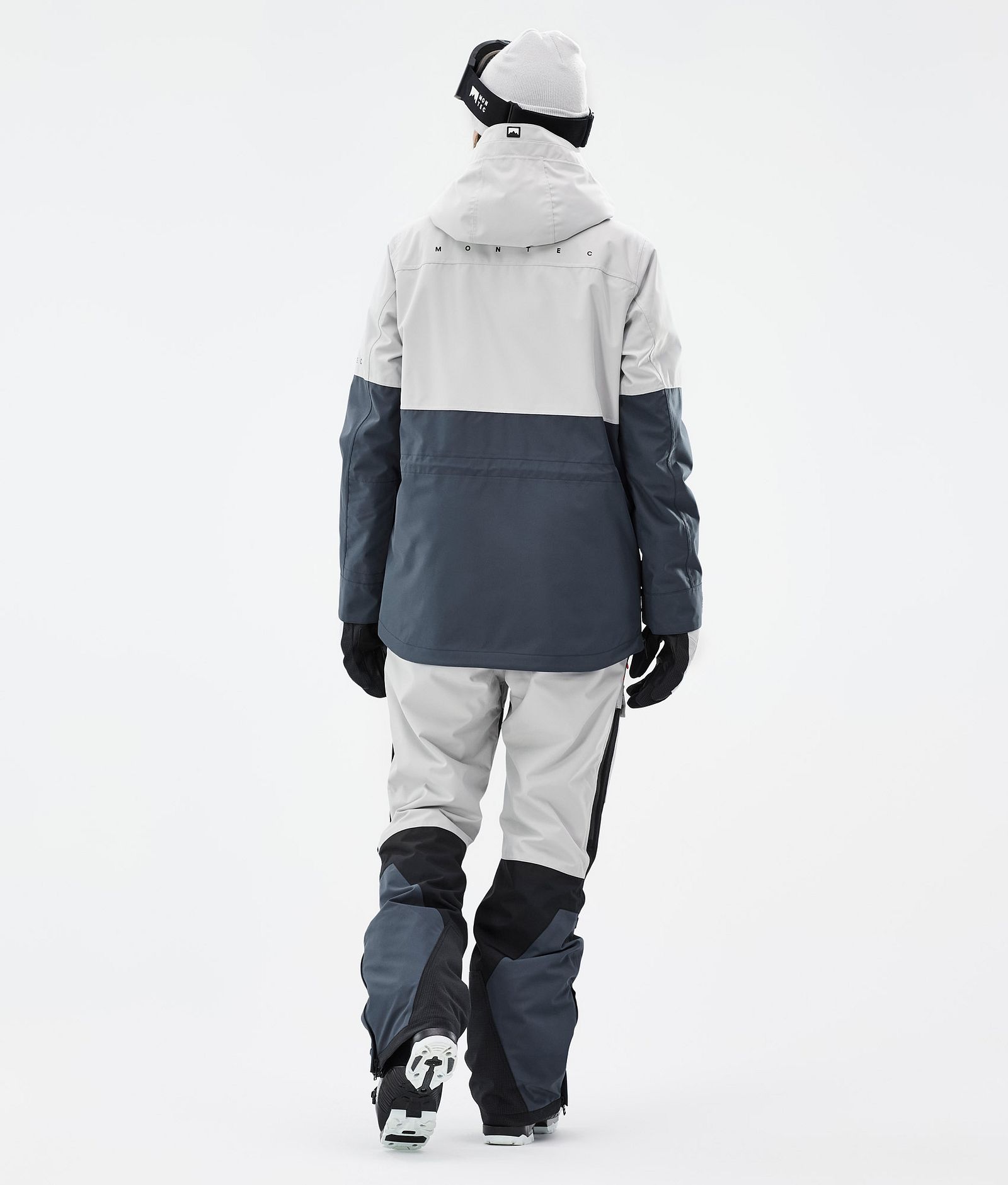 Montec Dune W Skijakke Dame Light Grey/Black/Metal Blue, Bilde 5 av 9