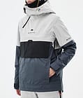 Montec Dune W Snowboardjakke Dame Light Grey/Black/Metal Blue Renewed, Bilde 8 av 9