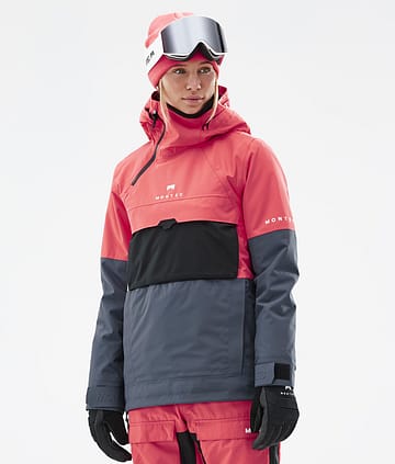 Montec Dune W Snowboardjakke Coral/Black/Metal Blue