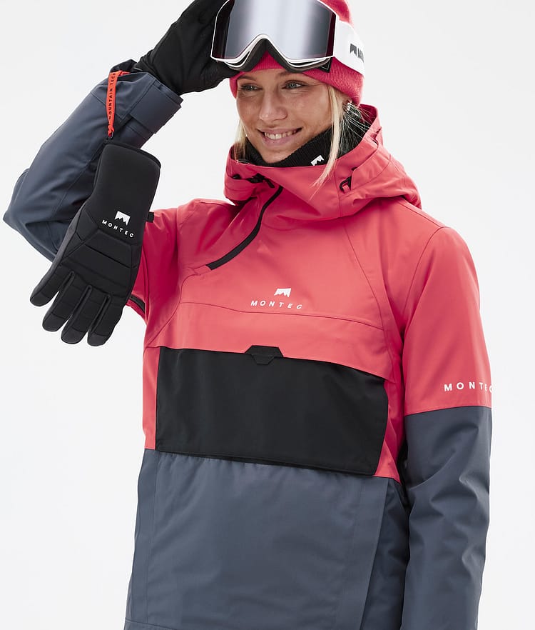 Montec Dune W Snowboardjakke Dame Coral/Black/Metal Blue, Bilde 2 av 9