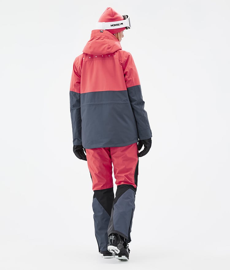 Montec Dune W Skijakke Dame Coral/Black/Metal Blue, Bilde 5 av 9