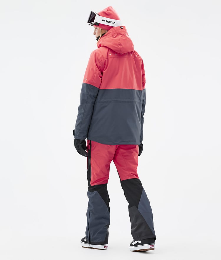 Montec Dune W Snowboardjakke Dame Coral/Black/Metal Blue Renewed, Bilde 5 av 9