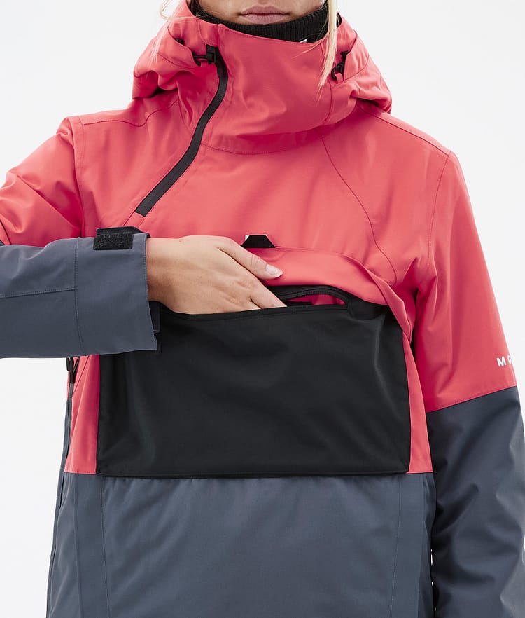 Montec Dune W Snowboardjakke Dame Coral/Black/Metal Blue, Bilde 9 av 9