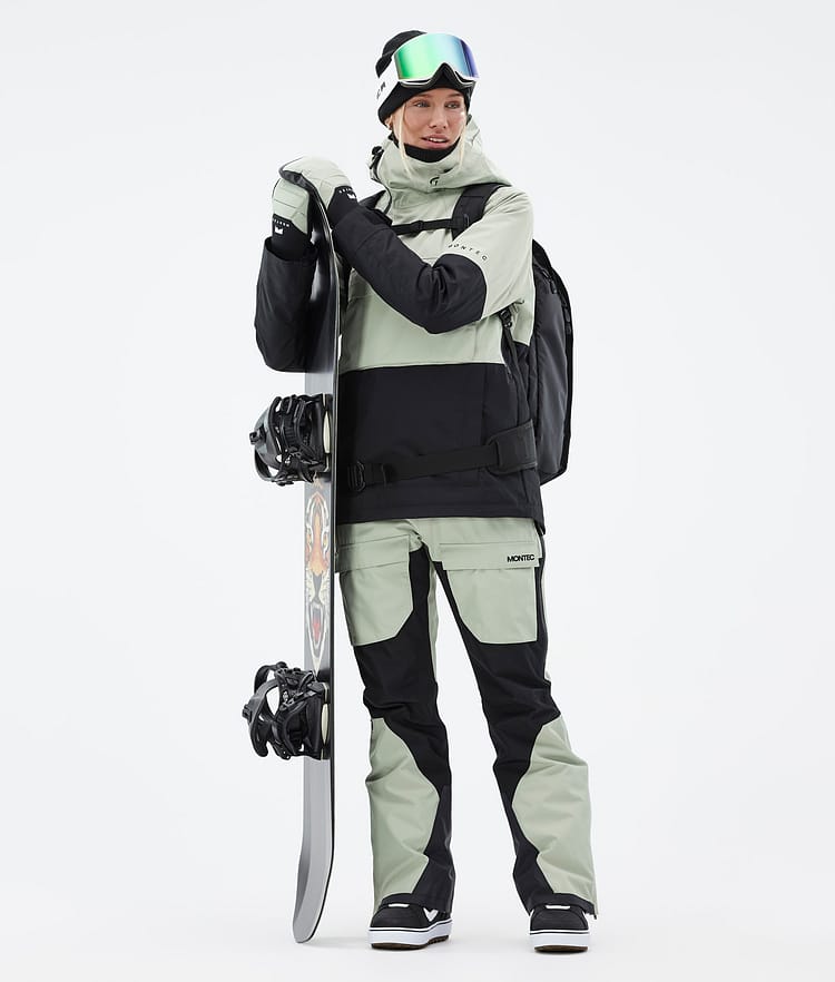 Montec Dune W Snowboardjakke Dame Soft Green/Black, Bilde 3 av 9
