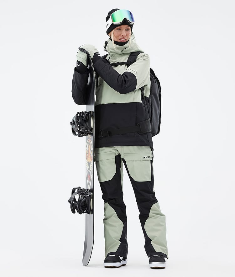 Montec Dune W Snowboardjakke Dame Soft Green/Black