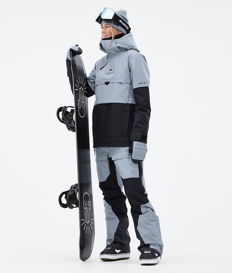 Montec Dune W Snowboardjakke Dame Soft Blue/Black Renewed, Bilde 3 av 9