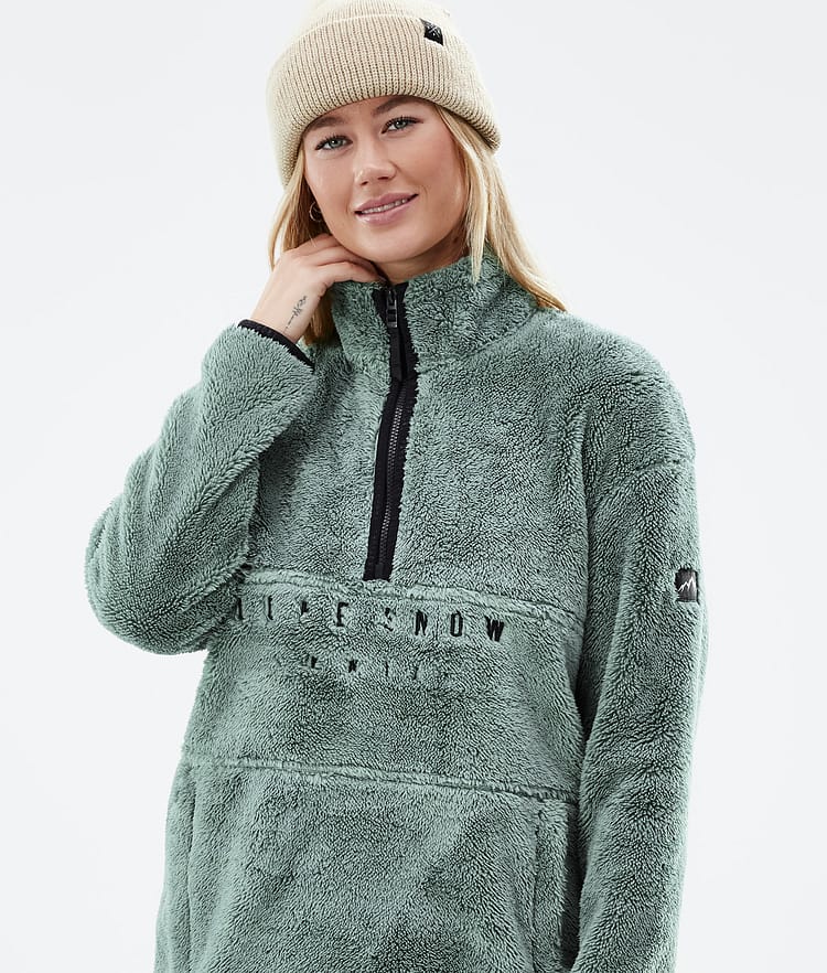 Dope Pile W 2022 Fleecegenser Dame Faded Green, Bilde 2 av 8
