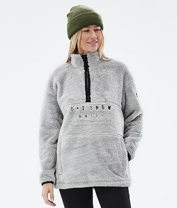 Dope Pile W 22 Fleecegenser Dame Light Grey