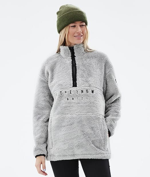 Dope Pile W 22 Fleecegenser Dame Light Grey