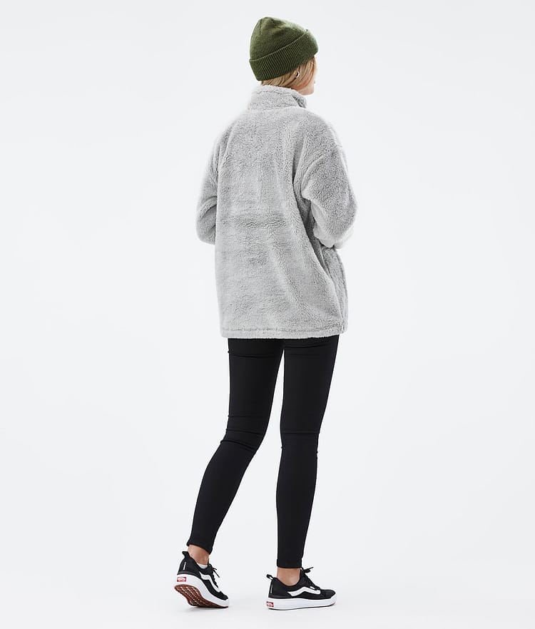 Dope Pile W 22 Fleecegenser Dame Light Grey, Bilde 4 av 8