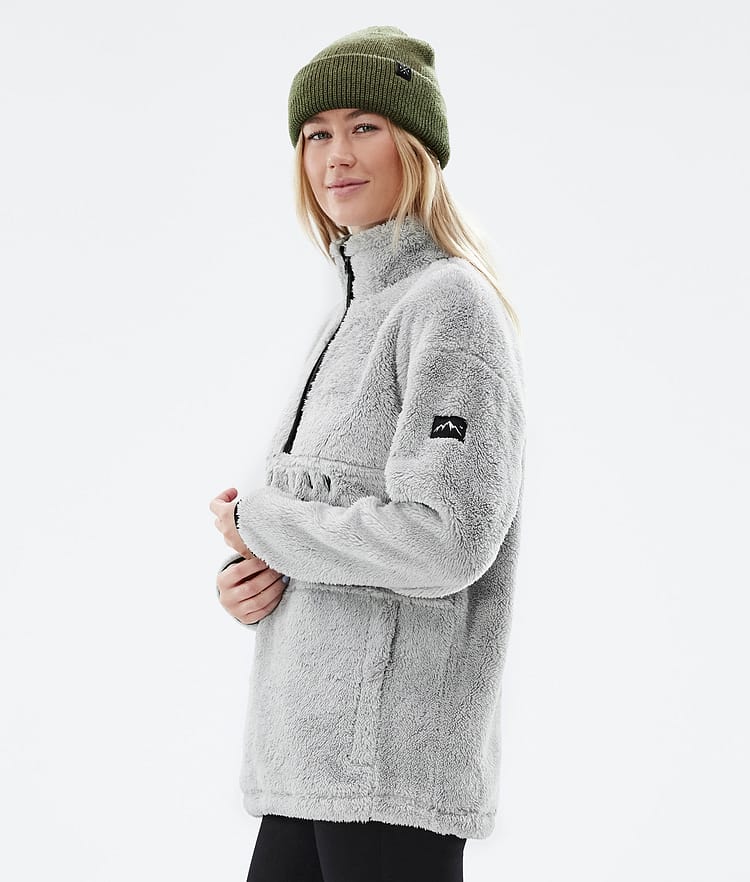 Dope Pile W 22 Fleecegenser Dame Light Grey, Bilde 5 av 8