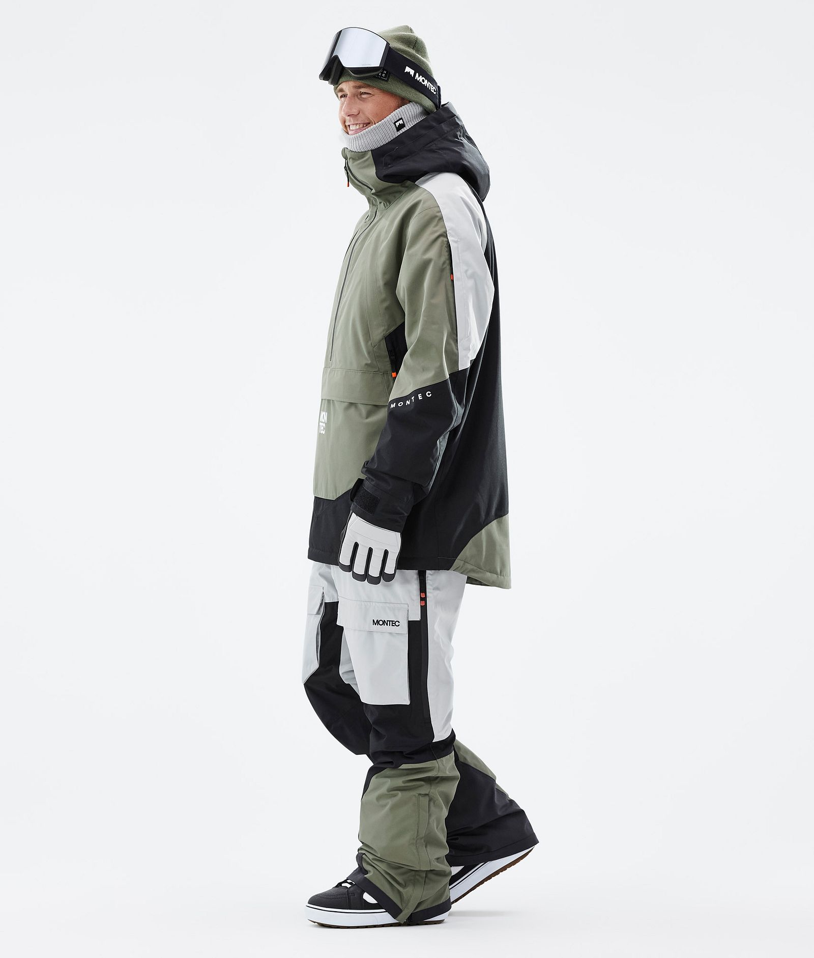 Montec Apex Snowboardjakke Herre Greenish/Black/Light Grey, Bilde 4 av 10
