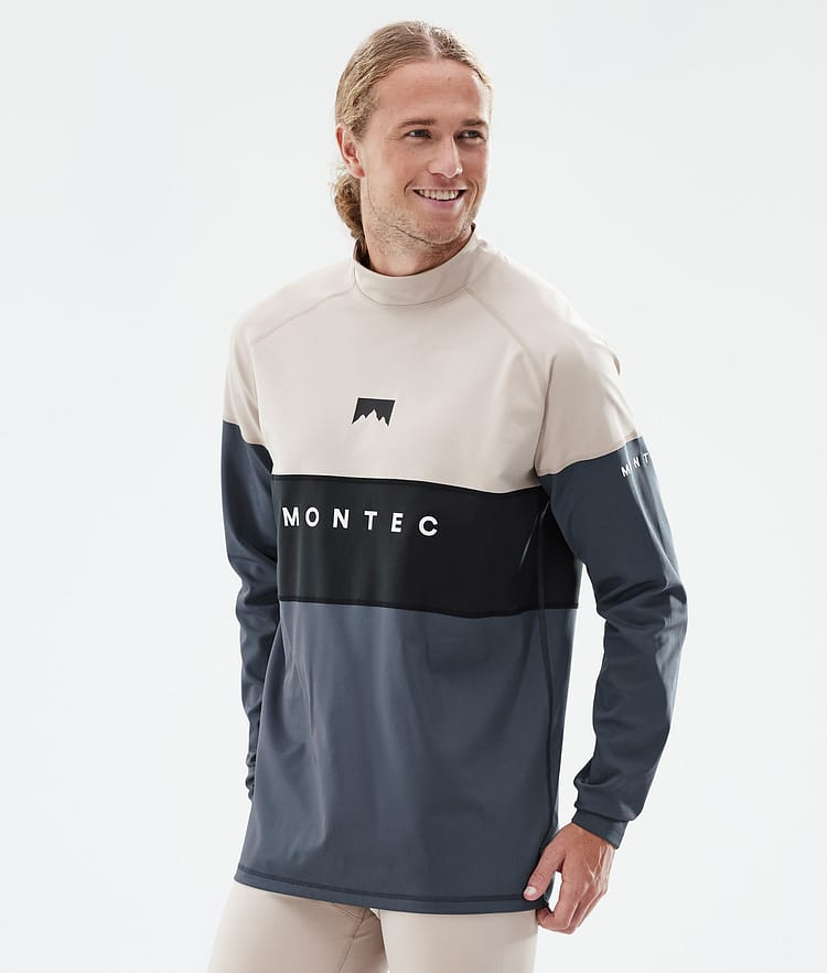 Montec Alpha Superundertøy overdel Herre Sand/Black/Metal Blue, Bilde 1 av 6