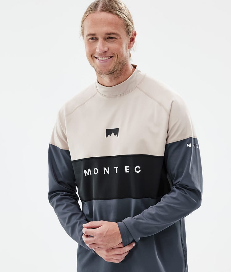 Montec Alpha Superundertøy overdel Herre Sand/Black/Metal Blue, Bilde 2 av 6