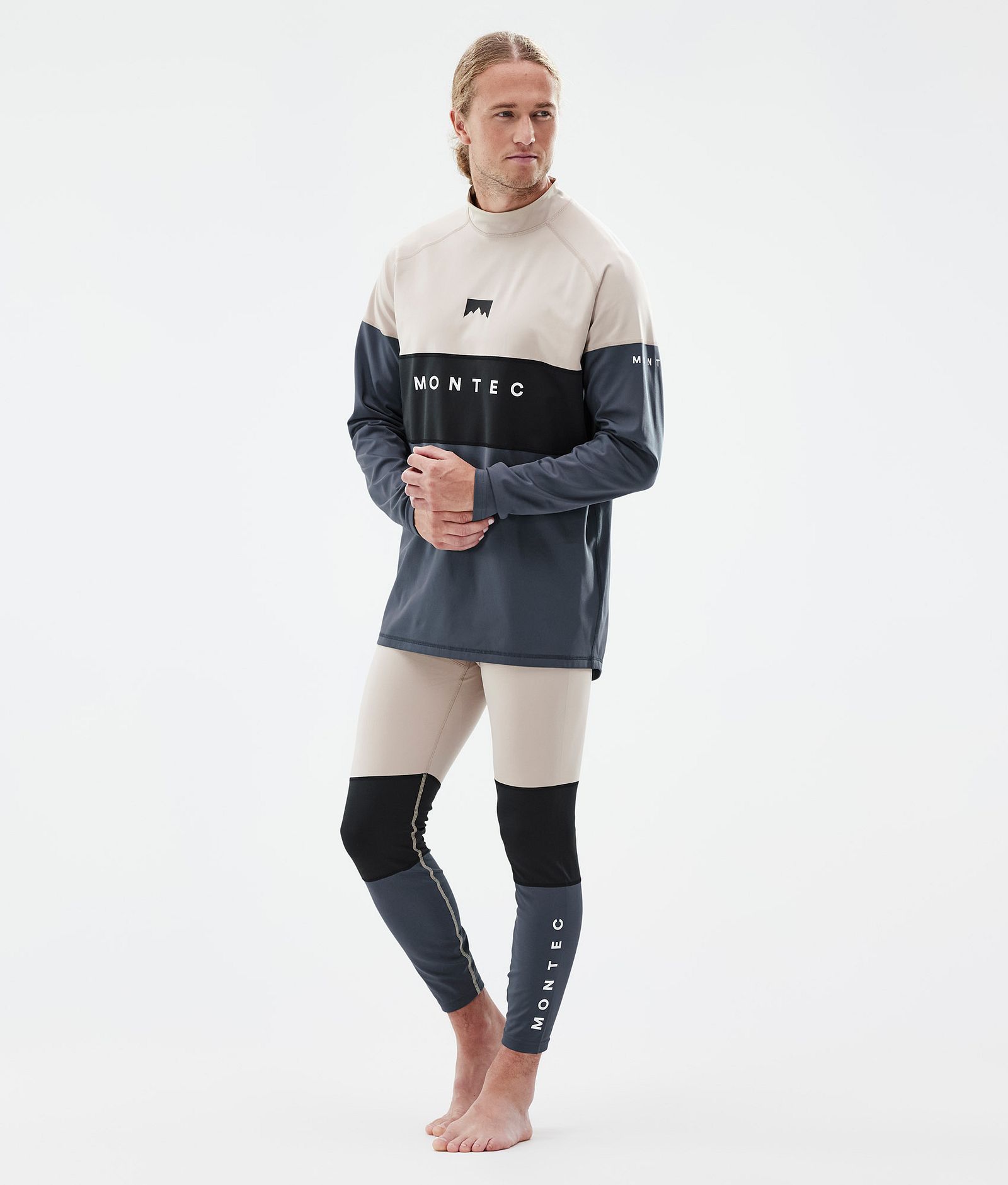 Montec Alpha Superundertøy bukse Herre Sand/Black/Metal Blue, Bilde 3 av 7