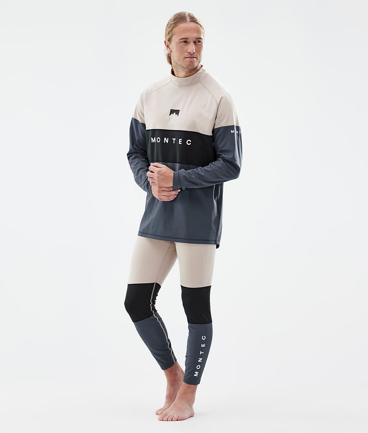 Montec Alpha Superundertøy bukse Herre Sand/Black/Metal Blue, Bilde 3 av 7