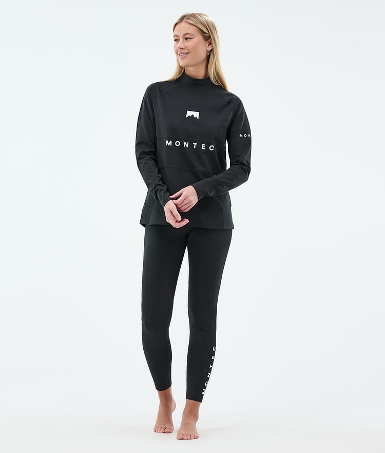 Montec Alpha W Superundertøy overdel Dame Black, Bilde 3 av 5
